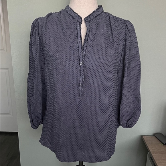 Max Studio London Tops - Max Studio London Cerulean Textured Blouse